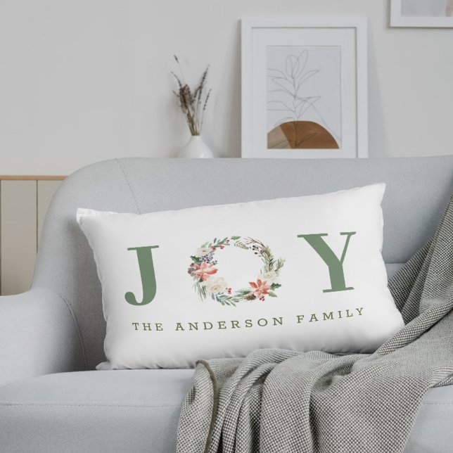 Modernes Bauernhaus Weihnachten Joath Familie Name Lendenkissen (Von Creator hochgeladen)