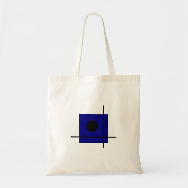 Modernes Bauhaus Art Blue Zusammensetzung Tragetasche (Vorne)