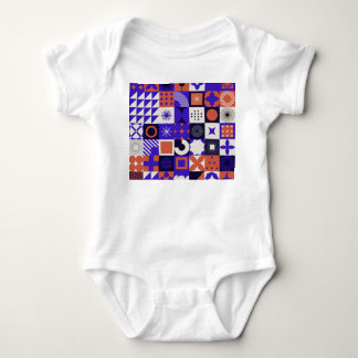 Modernes Bauhaus: Bold Geometric Pattern. Baby Strampler