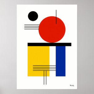 Modernes Bauhaus Geometrisch Abstrakt Minimalistis Poster
