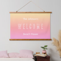 Modernes Beach House Familienname Begrüßungszeiche