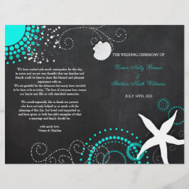 Modernes Beach Wedding Celebration Bi Fold Program