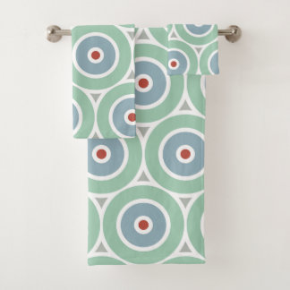 Modernes Beachy Circle Design Badhandtuch Set