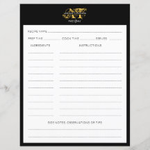 Modernes, bedrücktes Schwarz-Gold-Mit Monogramm Re