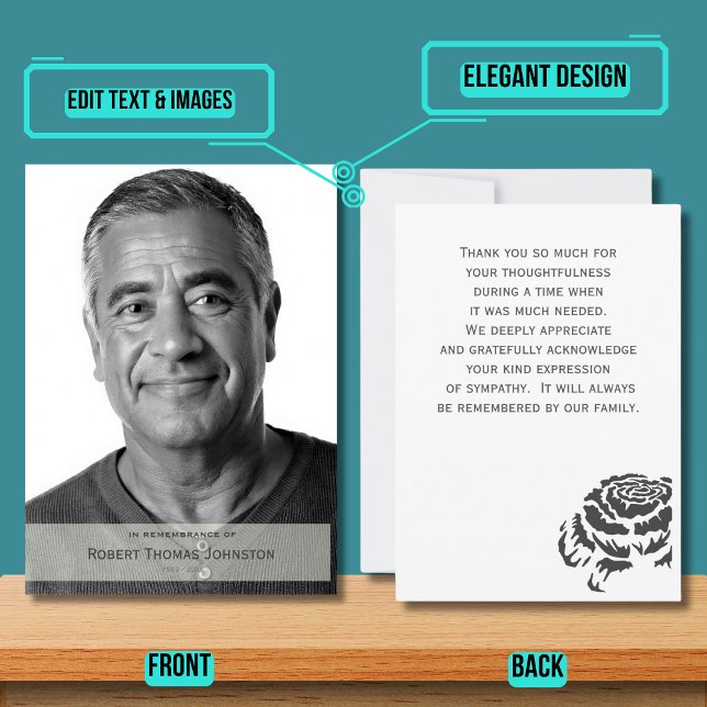 Modernes Beerdigungs-Beileid Dankeskarte (Please enjoy our design and see the others in the collection.)