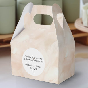 Modernes Beige Einfaches, zartes Wasserfarbmuster Geschenkschachtel