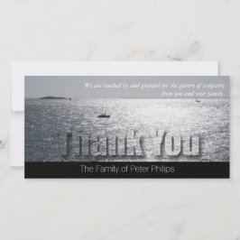 Modernes Beileid des Meerblick-2 danken Ihnen Dankeskarte