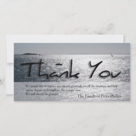 Modernes Beileid des Meerblick-4 danken Ihnen Dankeskarte