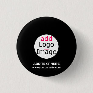 Modernes, benutzerdefinierbares Add-Logo-Schwarz Button