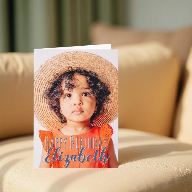 Modernes, benutzerdefiniertes Foto Geburtstagsgrüß Karte (Von Creator hochgeladen)