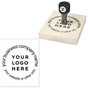 Modernes, benutzerdefiniertes Round-Business-Logo Gummistempel