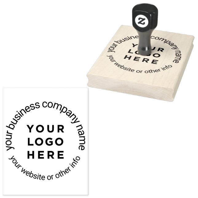 Modernes, benutzerdefiniertes Round-Business-Logo Gummistempel (Stempel)