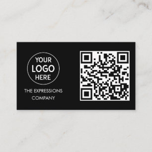 Modernes, benutzerdefiniertes schwarzes Logo mit Q Visitenkarte