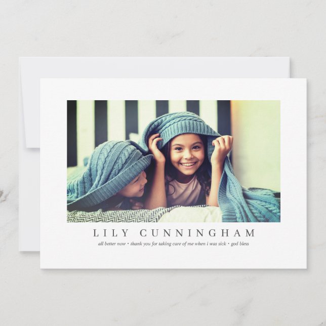 Modernes, benutzerfreundliches Foto dank Ärzte Kra Dankeskarte (Vorderseite)