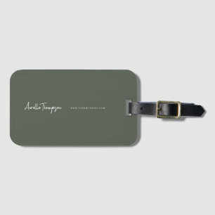 Modernes Beruflich Branding Marketing Sage Green Gepäckanhänger
