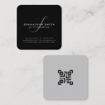 Modernes Beruflich Schwarz/Weiß-Mit Monogramm