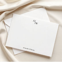 Modernes Berufliches 2 Monogramm Erstschwarz