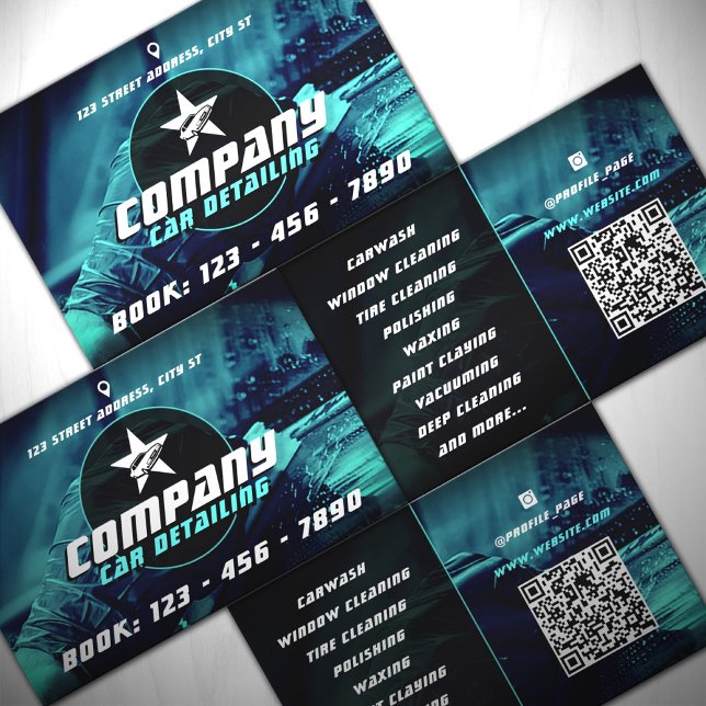 Modernes berufliches Auto mit Angaben zum Flyer (Von Creator hochgeladen)