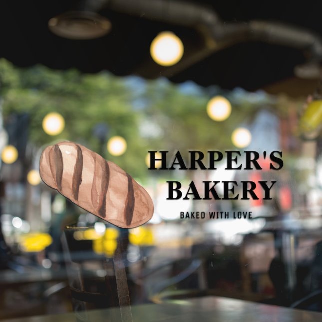 Modernes, Berufliches Bakery Logo Fensteraufkleber (Von Creator hochgeladen)