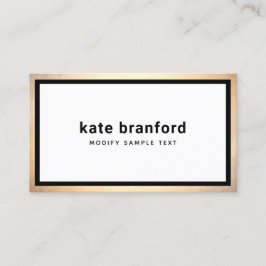 Modernes Berufliches Black Gold Border Business Ca Visitenkarte