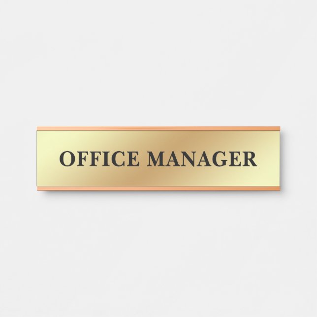 Modernes, Berufliches Bürozeichen Türschild (Vorderseite )