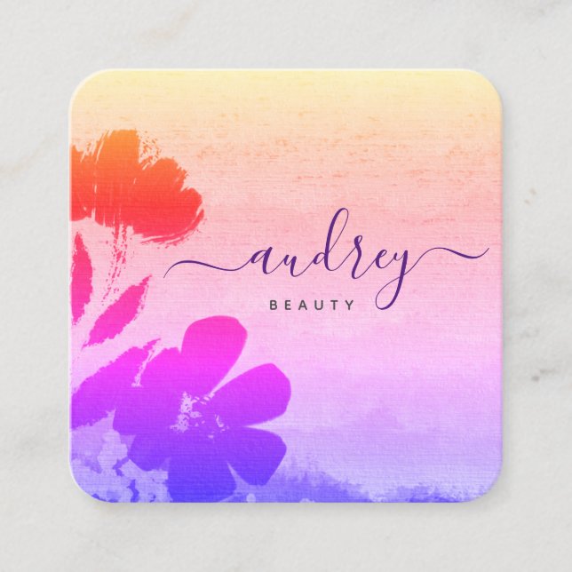 modernes, berufliches Design, stilvoller, schicker Quadratische Visitenkarte (Vorderseite)