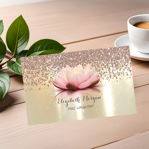 Modernes Berufliches Elegant, Diamanten, Lotus Visitenkarte