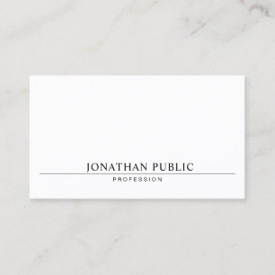 Modernes Berufliches elegantes Minimalistisches De Visitenkarte