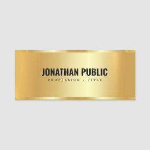 Modernes Berufliches, elegantes Template Gold Namensschild