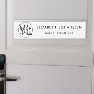 Modernes Berufliches Firmenlogo, Name und Titel Türschild