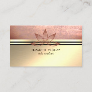 Modernes Berufliches Gold, Lotus Streifen Visitenkarte