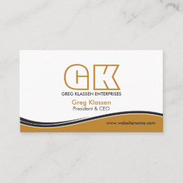 Modernes Berufliches Goldbraun Visitenkarte