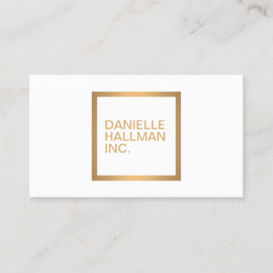 Modernes berufliches Goldnamen-Logo Visitenkarte