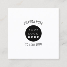 Modernes Berufliches, helles Logo Quadratische Visitenkarte