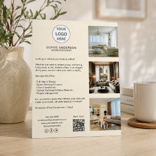 Modernes Berufliches Logo-Creme Flyer