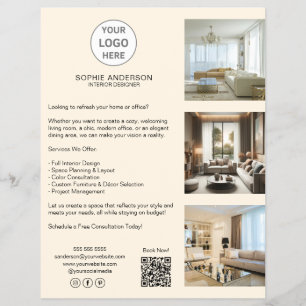 Modernes Berufliches Logo-Creme Flyer