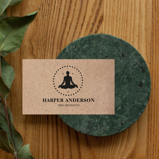 Modernes Berufliches Logo des Yoga Namaste Instruc Visitenkarte (Von Creator hochgeladen)