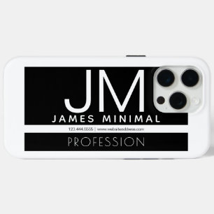 Modernes Berufliches Minimaldesign Schwarz und W Case-Mate iPhone Hülle