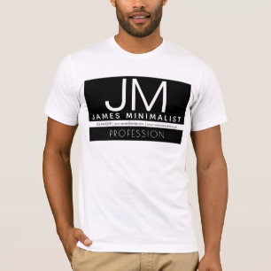 Modernes Berufliches Minimaldesign   Schwarz und W T-Shirt