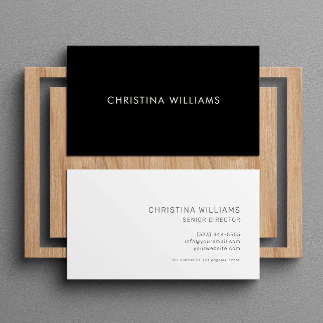 Modernes, Berufliches Minimalistisch Einfaches Ele Visitenkarte (Modern Professional Minimalist Simple Elegant Business Card)
