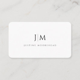 Modernes Berufliches Monogramm Minimalistisch Visitenkarte