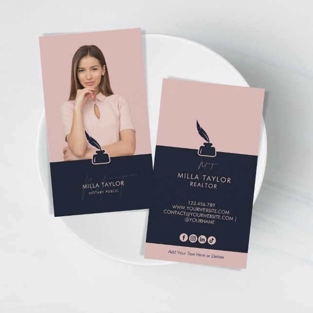 Modernes Berufliches Notar-Foto Visitenkarte (Von Creator hochgeladen)