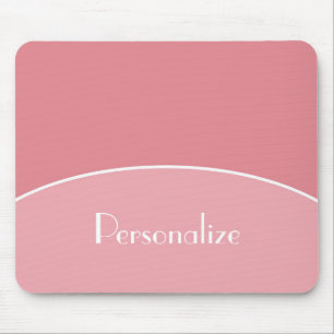 Modernes Berufliches Rosa mit Name Mousepad