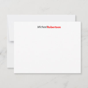 Modernes Berufliches Schlichtes Minimalistisch Mitteilungskarte