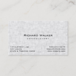 Modernes, Berufliches Schlichtes Weiß Visitenkarte