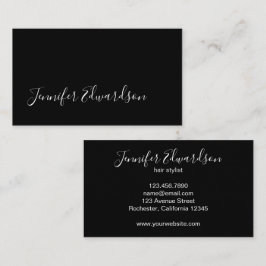 Modernes berufliches Schwarz-minimalistisches Visitenkarte