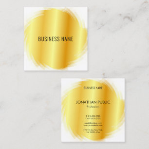Modernes Berufliches Template Gold Look Quadratische Visitenkarte