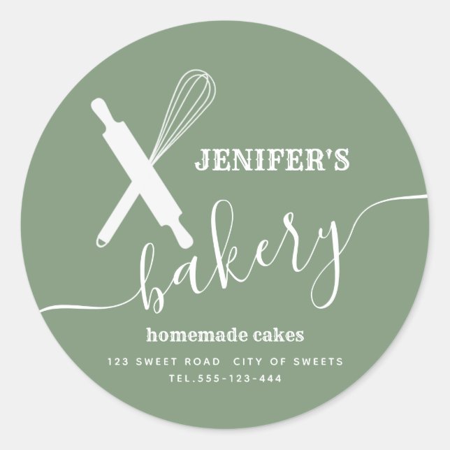 Modernes, Berufliches Walzen von Button Runder Aufkleber (Vorderseite)