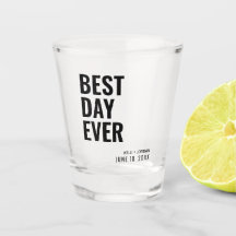 Modernes Best Day Ever Gastgeschenk Hochzeit Shoot