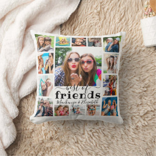 Modernes BEST DER FREUNDE 15 Foto Collage Kissen